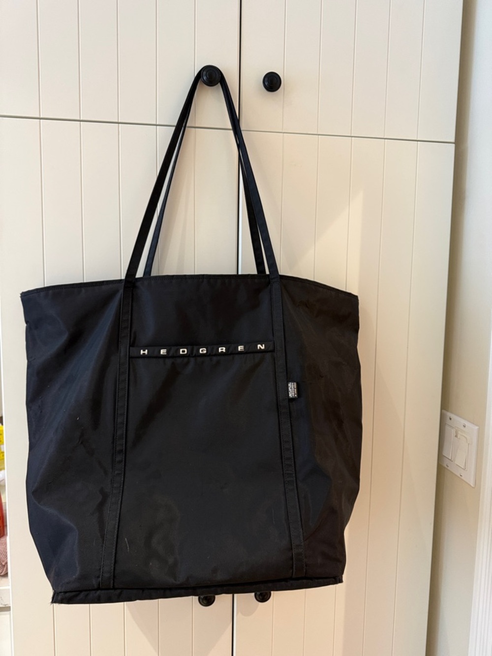 Hedgren Black Tote Bag - Classic Everyday Nylon Carryall